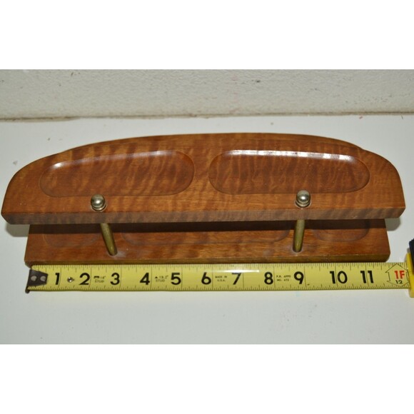 Vintage 2 Tier Men's Dresser Top Caddy Watches Cuff Links Tie Bars Jewelry - Picture 8 of 8